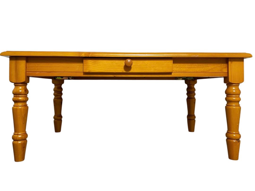 【希少・レア】アンティーク風ローテーブル天然木ベルメゾン　パイン材　千趣会