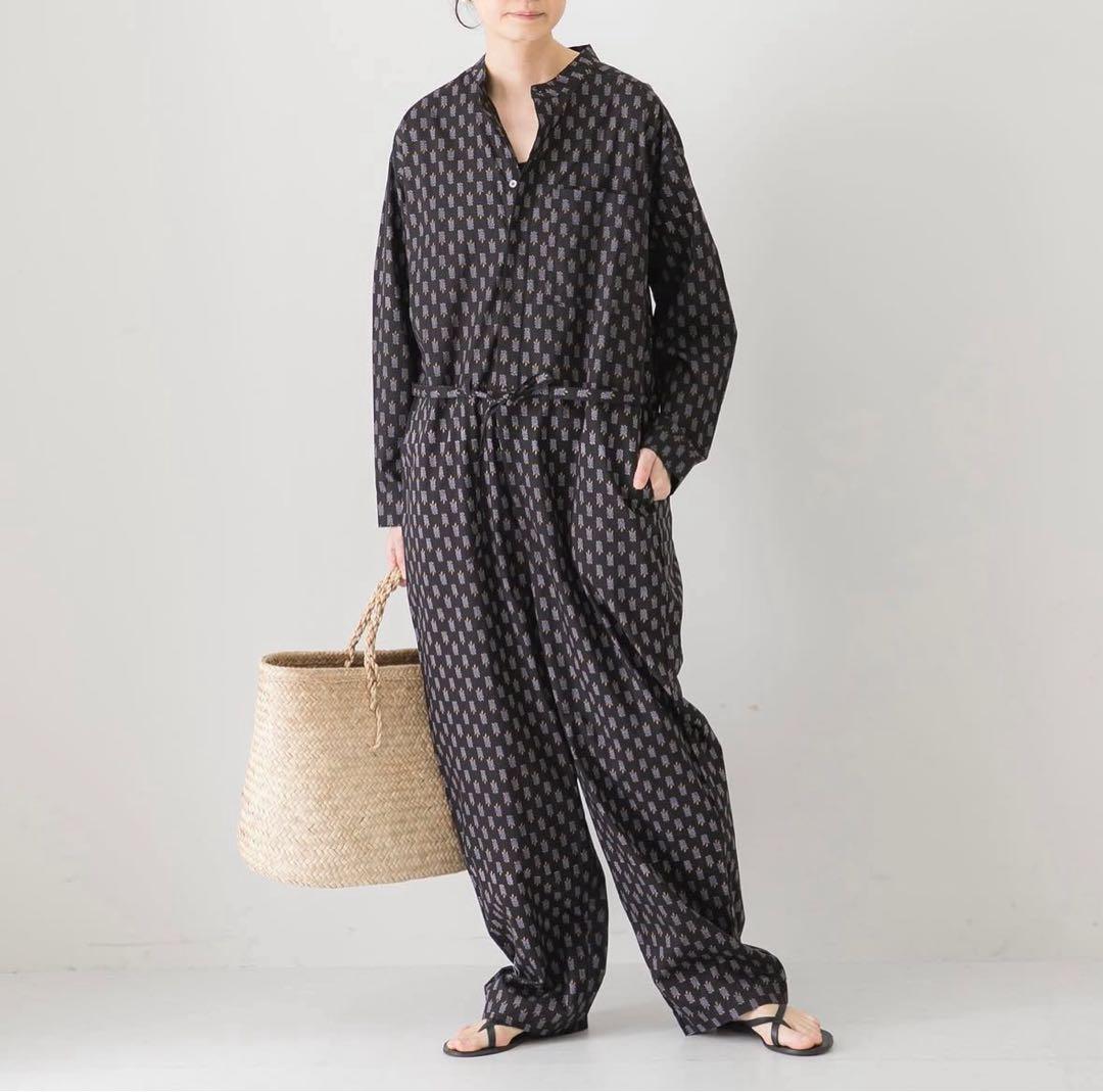 かぐれ【23SS 美品】プリントジャンプスーツ kagure インド綿