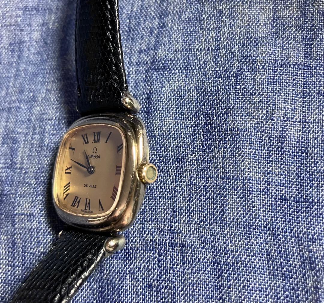 稼働　OMEGA 銀無垢　925 スターリングシルバー　デビル　手巻き　オメガ