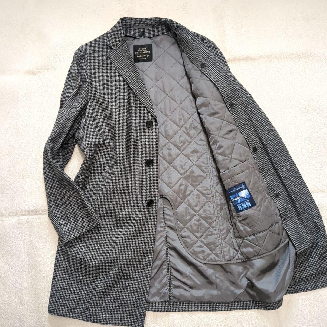 美品 ユナイテッドアローズ ゼニア別注 ライナー 48サイズ 千鳥格子