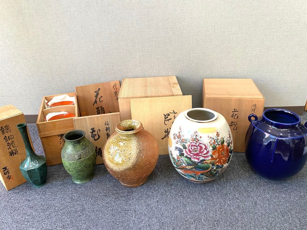 手描き陶器 おまとめ　花瓶　工芸品　漆器