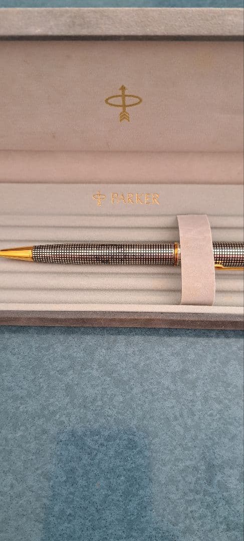 パーカー　ソネットアンティーク　シルバー ボールペン ケース 80's90's