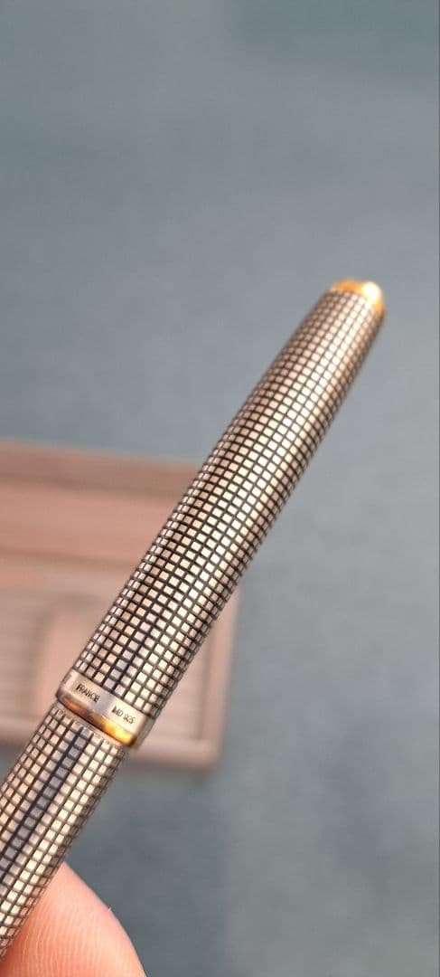 パーカー　ソネットアンティーク　シルバー ボールペン ケース 80's90's