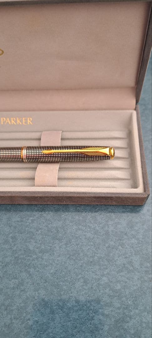 パーカー　ソネットアンティーク　シルバー ボールペン ケース 80's90's