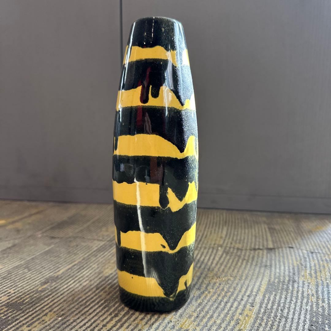 ❹70s ミッドセンチュリー フラワーベース 花瓶 ビンテージ FAT LAVA