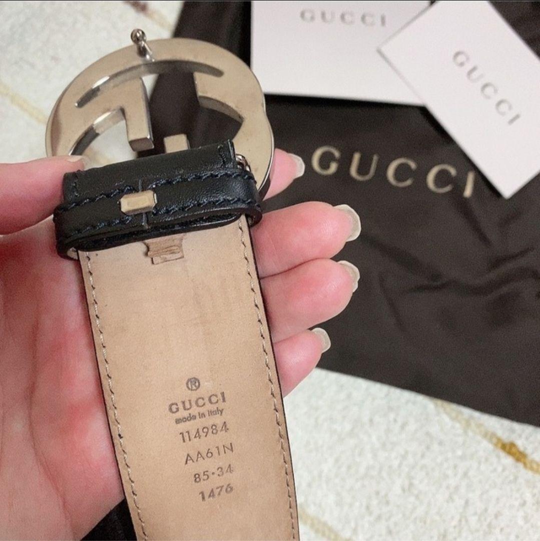 (今週まで) GUCCI ブラック ベルト 85-34