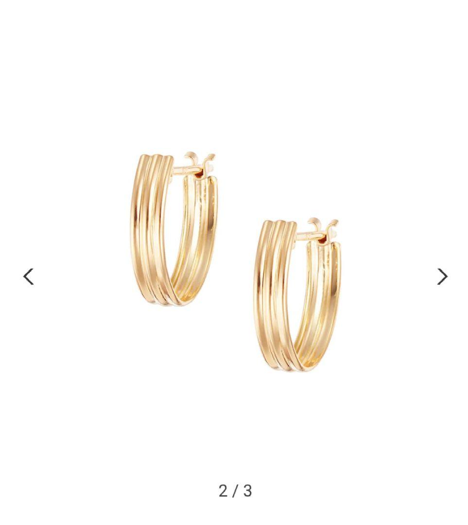 K18　イエローゴールド　フープ　ピアス ジュエリーツツミ 18金