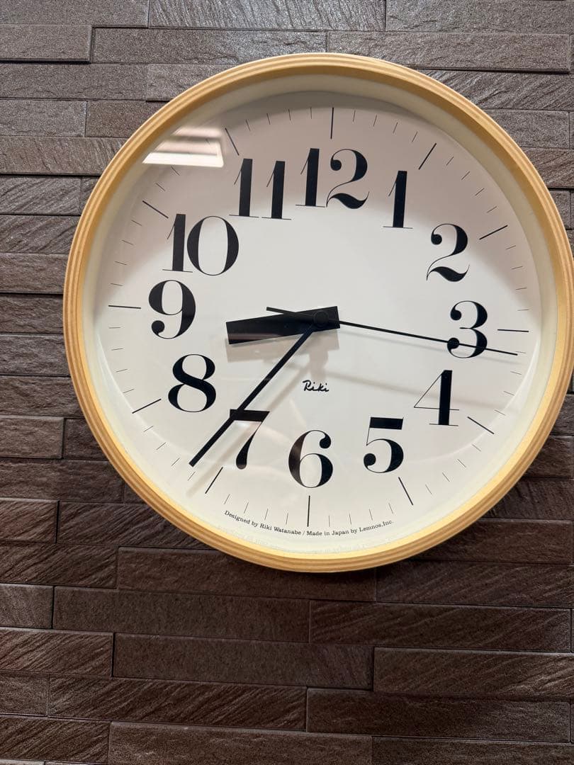 Riki 掛時計 直径約30cm ホワイト・ブラック