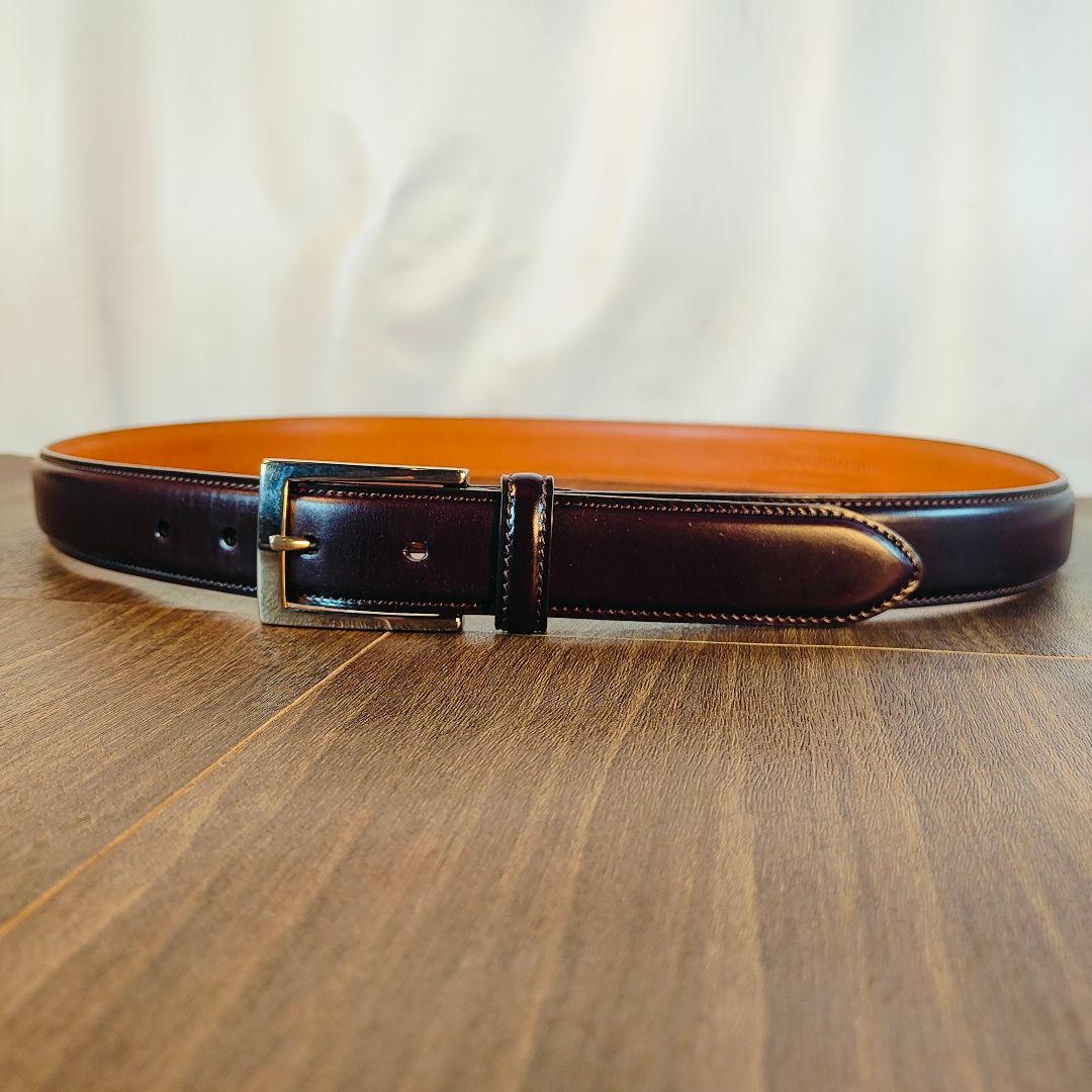 【極艶極美品】THE CORDOVAN　鎌倉シャツ 極上バーガンディドレスベルト