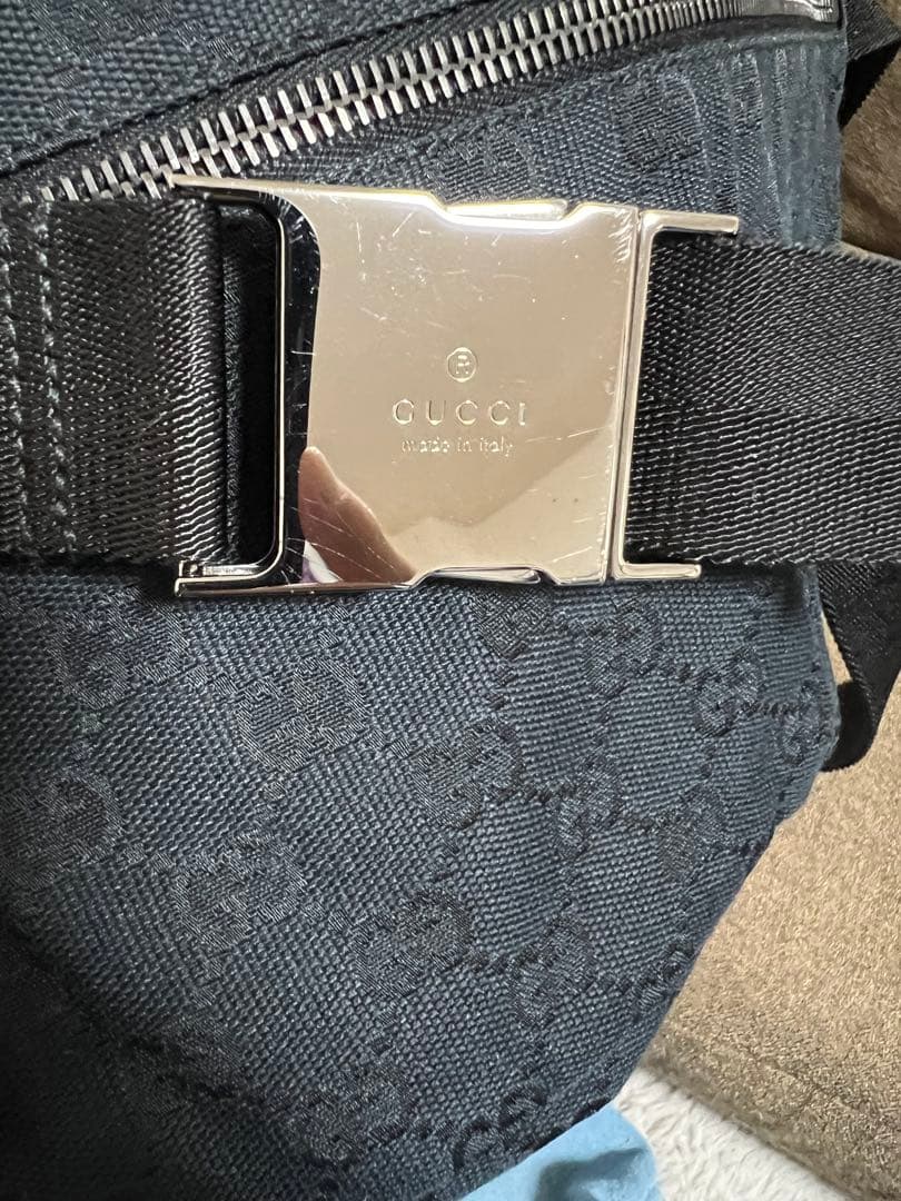 GUCCI ボディバッグ ブラック キャンバス