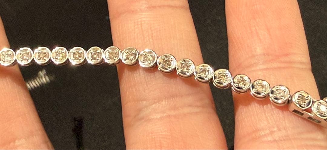 K18WG D1.00ct ダイヤモンド テニスブレスレット