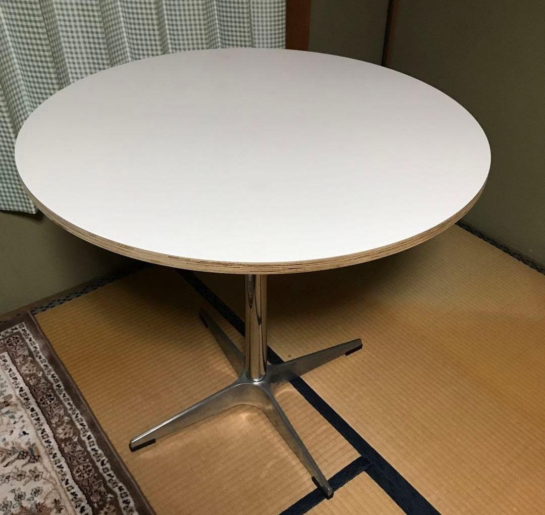 値下中!)円形ホワイトテーブル 直径80cm 韓国インテリア