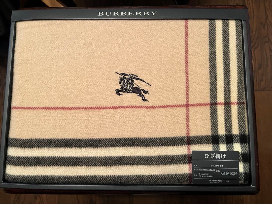 【値下げ中】Burberry バーバリー　ウールひざ掛け