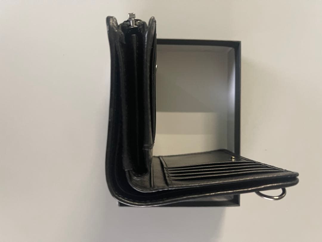 [ソラチナ] SW-36092 本馬革メッシュ折財布メンズ Black/ブラック