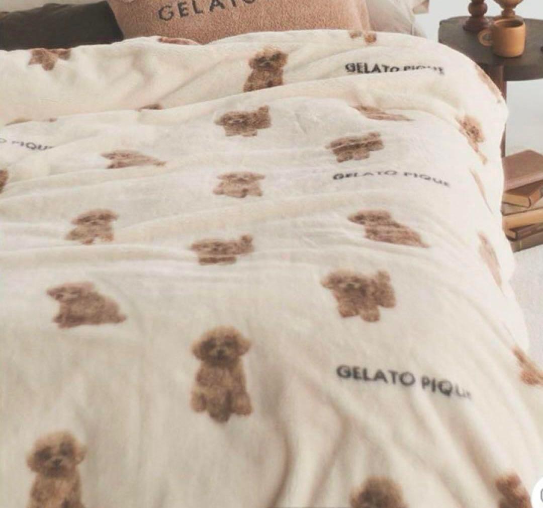 正規品♡ジェラートピケ Sleep DOGプリント毛布 トイプードル 布団