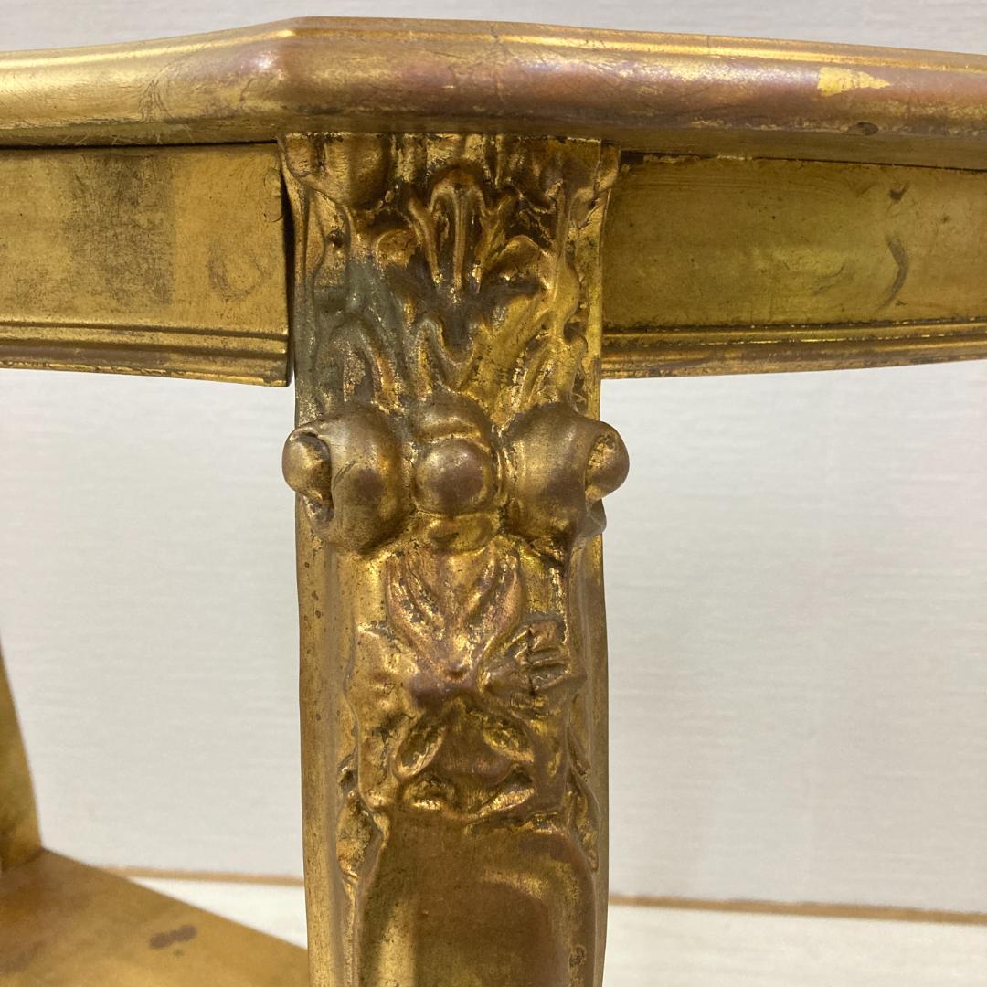 イタリア　コンソール　デスク　ゴールド　彫刻　引き出し付 サイドテーブル