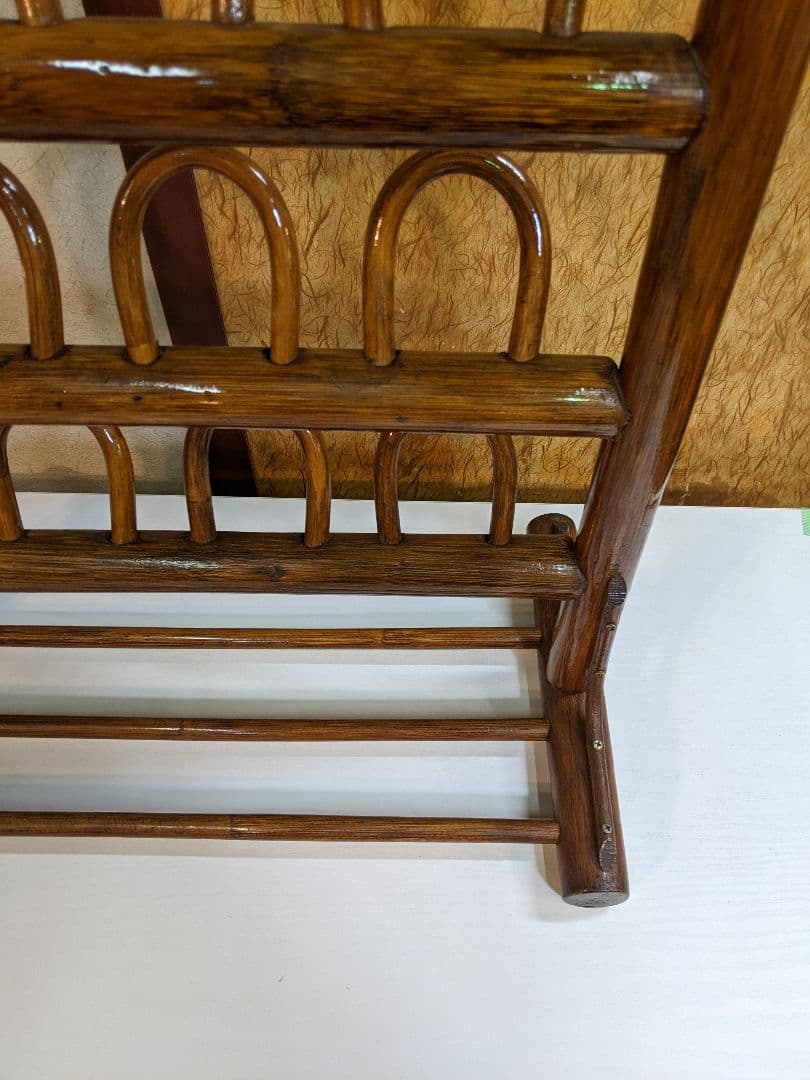 籐　ラタン　スリッパ立て　レトロ　アンティーク