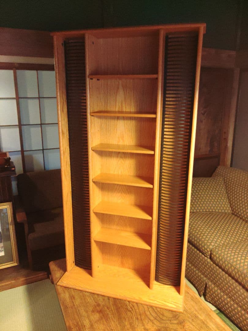 希少　CDラック　DVDラック　ナチュラルウッド　本棚 シェルフ　オーダー