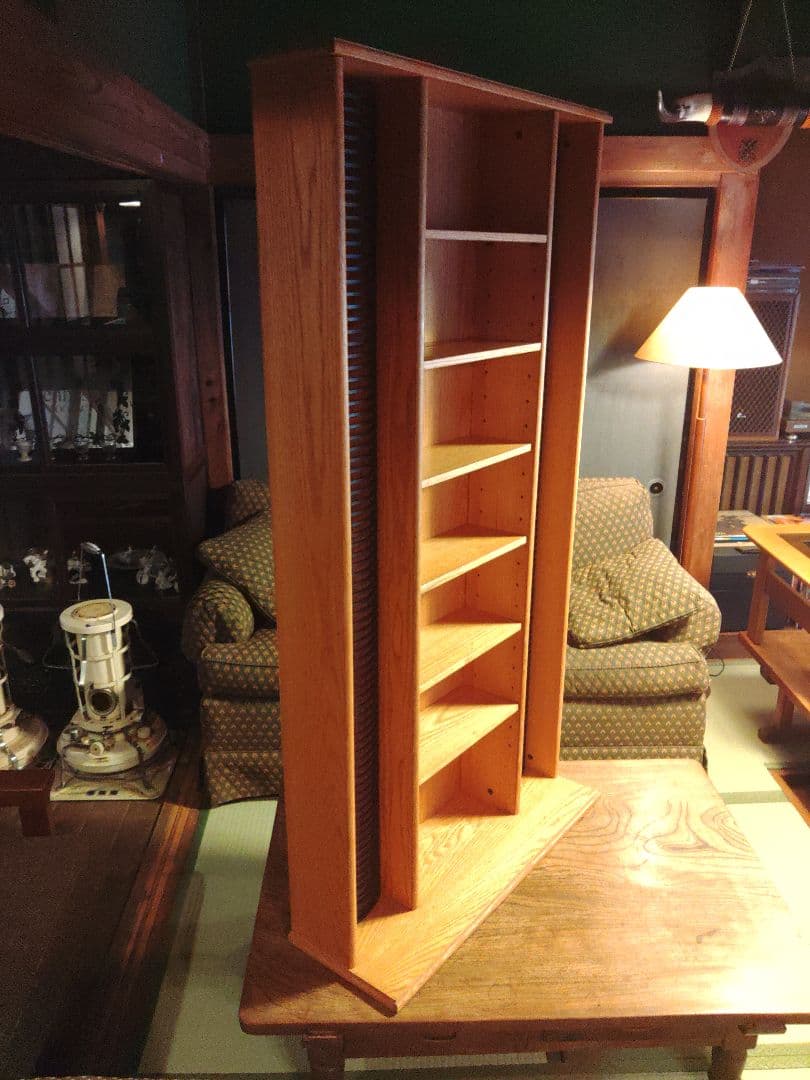 希少　CDラック　DVDラック　ナチュラルウッド　本棚 シェルフ　オーダー