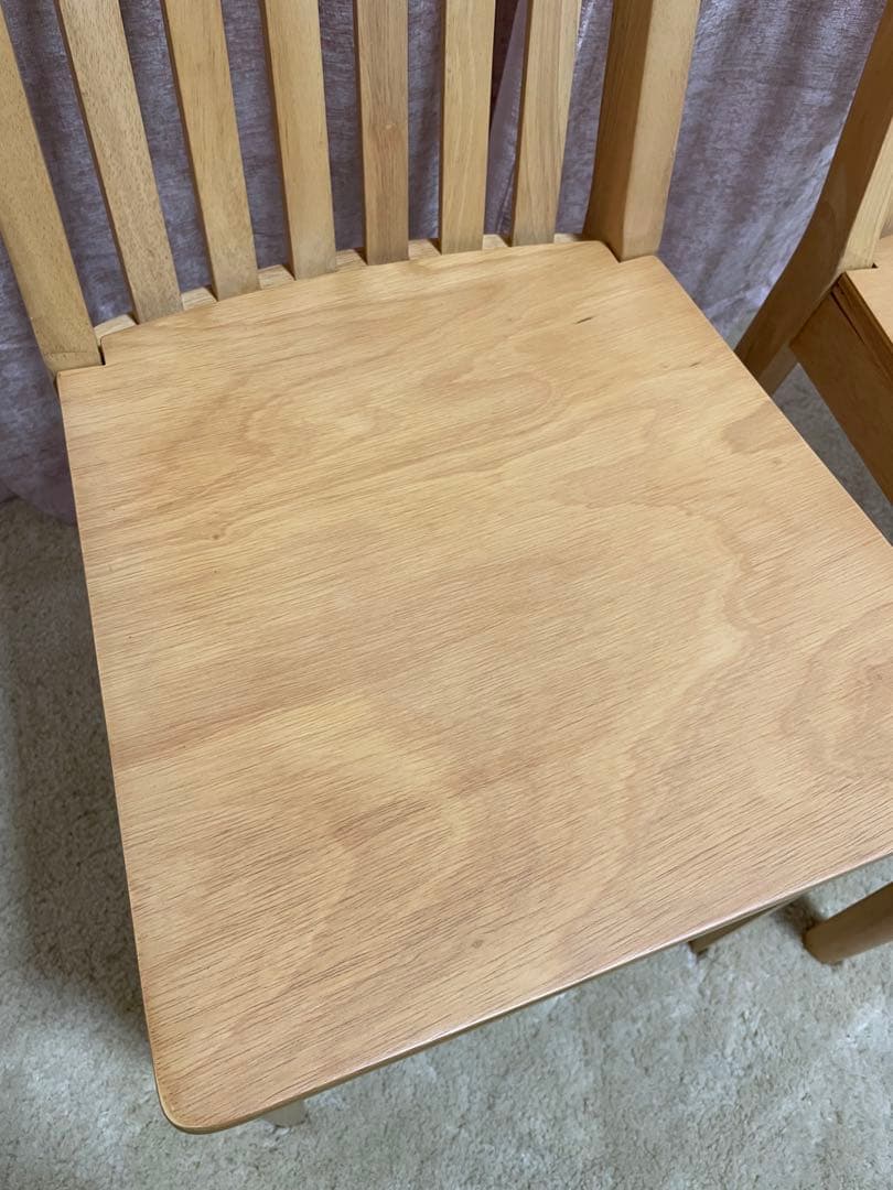 ニトリ　ダイニングチェア　2脚　木製ウィンザーチェア