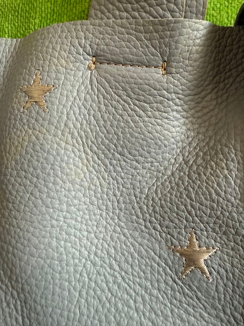 未使用NUR DONATELLA LUCCHI星刺繍 牛革トート　ビアズリー