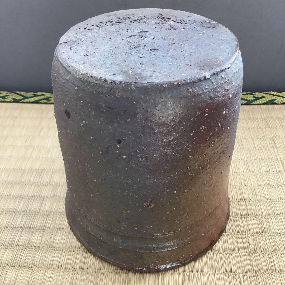 人間国宝　常滑焼棒ノ先建水　三代　山田常山　妙玄斎書付　栞　共箱　S181KS