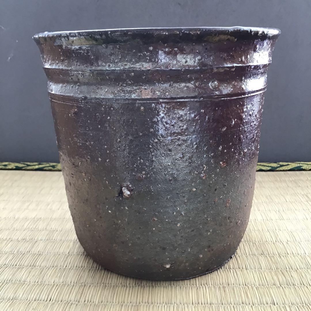 人間国宝　常滑焼棒ノ先建水　三代　山田常山　妙玄斎書付　栞　共箱　S181KS