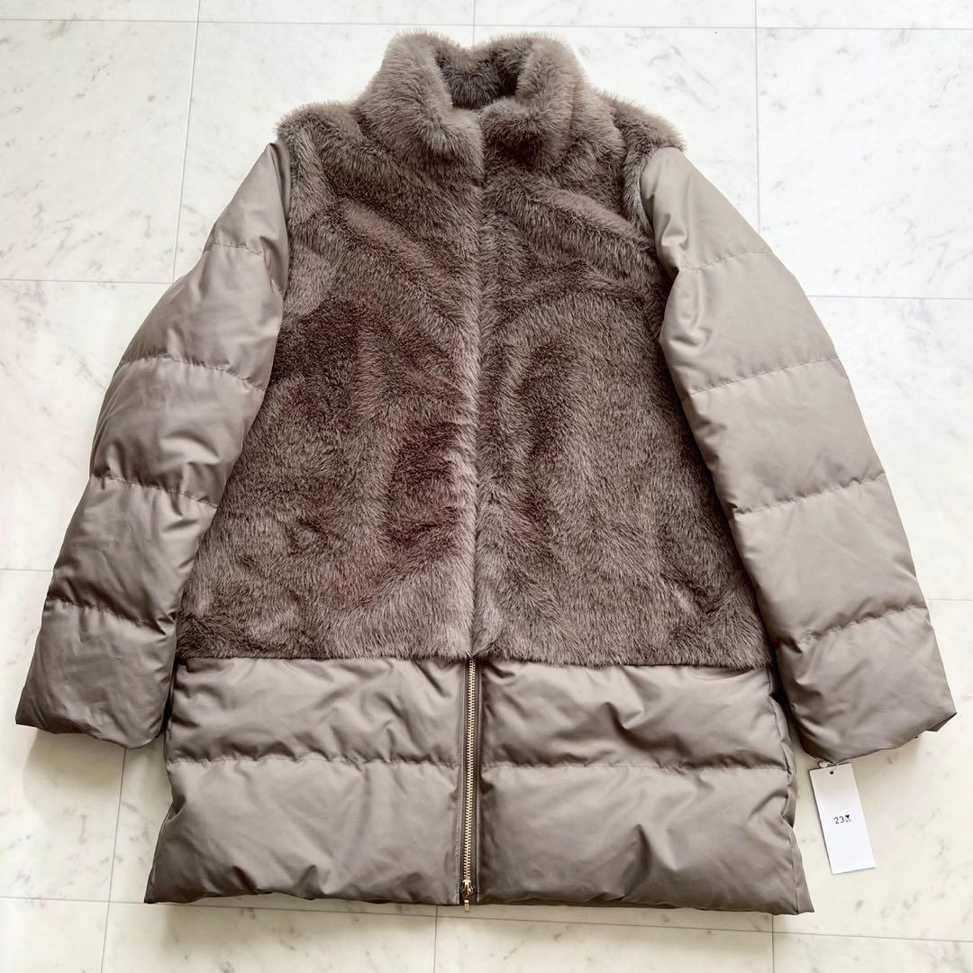 タグ付 23区 24AW ECOPEL エコファーコンビ ダウンコート 40