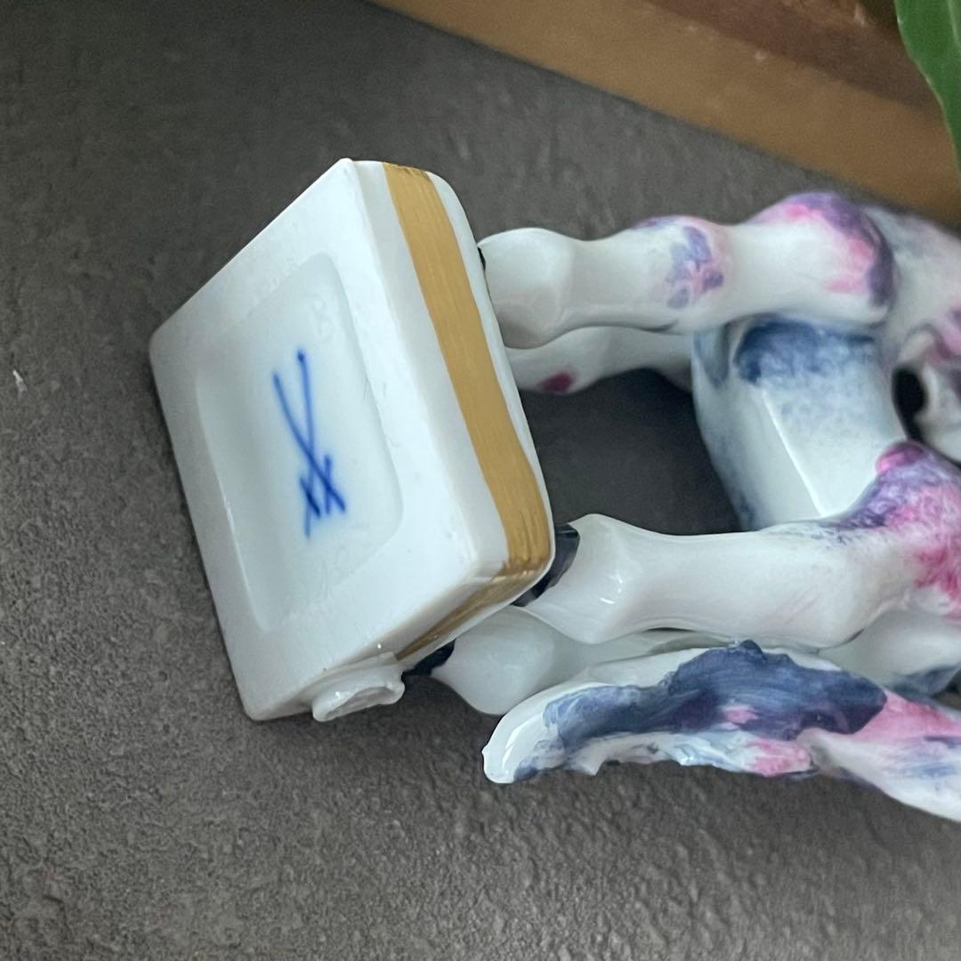 Meissen マイセン ミニ干支 ウマ　紫