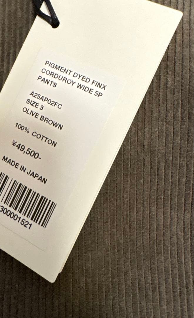 パンツ PIGMENT DYE FINX CORDUROY WIDE 5P PANTS3