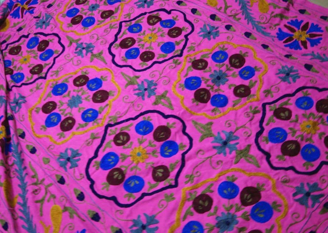 #87 スザニ刺繍 / インド / ラリーキルト / カンタキルト / 薄手