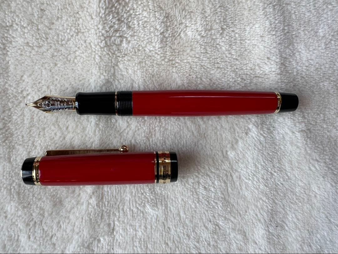 新品未使用 カスタム845 万年筆 朱赤 M中字 パイロット