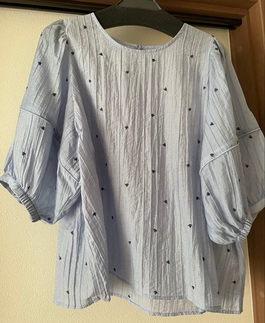 ＜EMMEL REFINES＞EM ハートシシュウ 5SL ブラウス　新品未使用