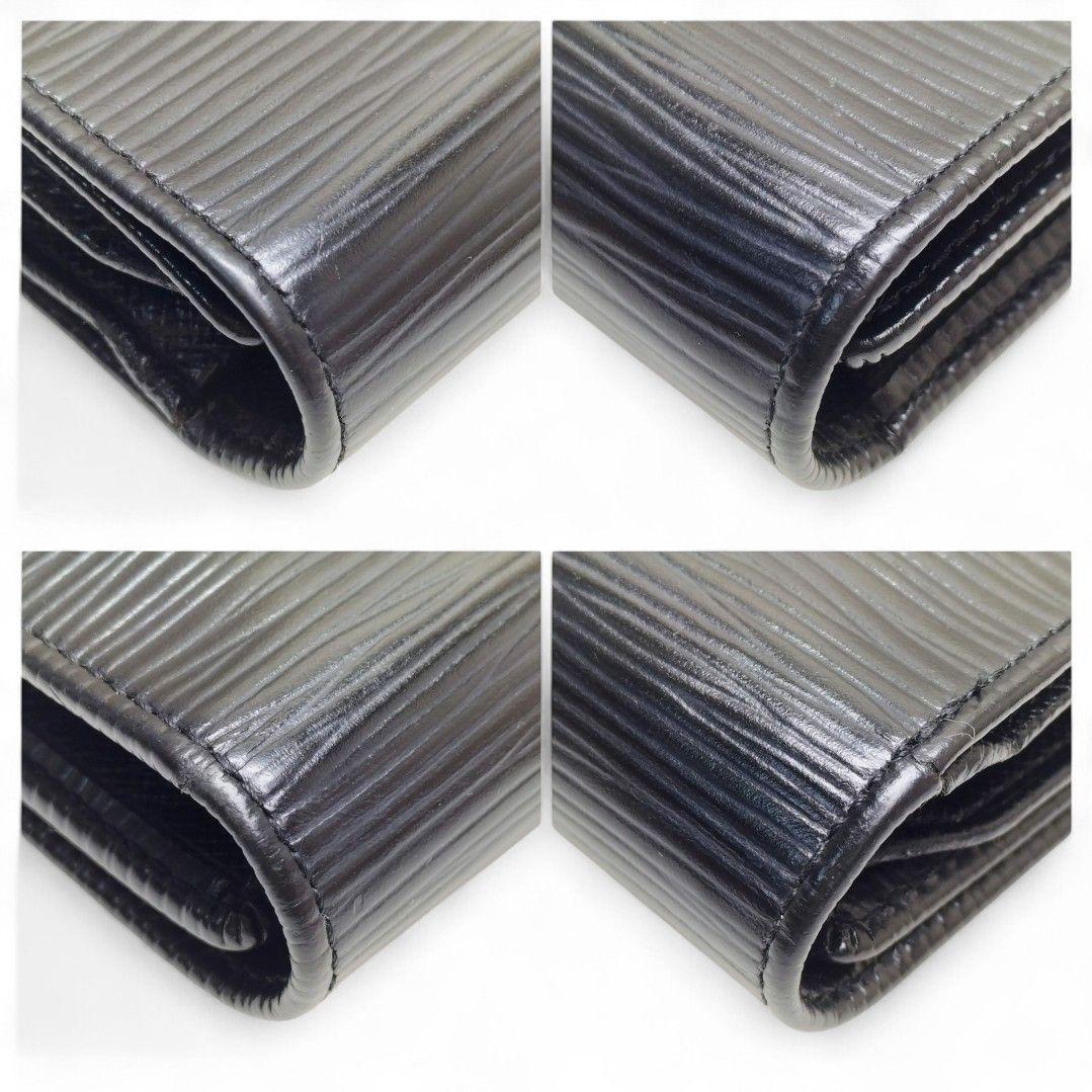 美品 エピ ポルトトレゾール エテュイパピエ 三つ折り 財布 証明書ケース付 黒