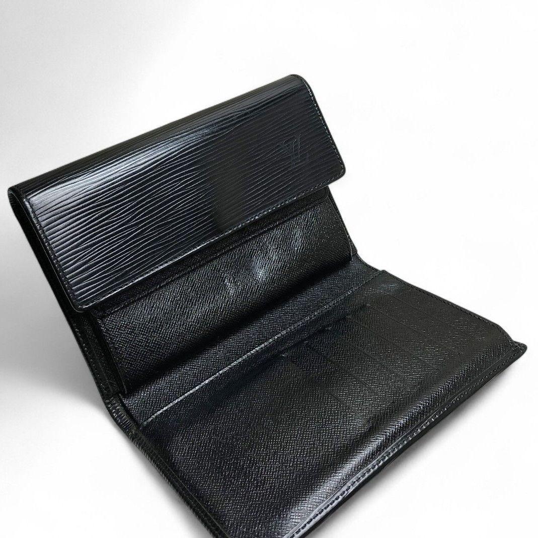 美品 エピ ポルトトレゾール エテュイパピエ 三つ折り 財布 証明書ケース付 黒