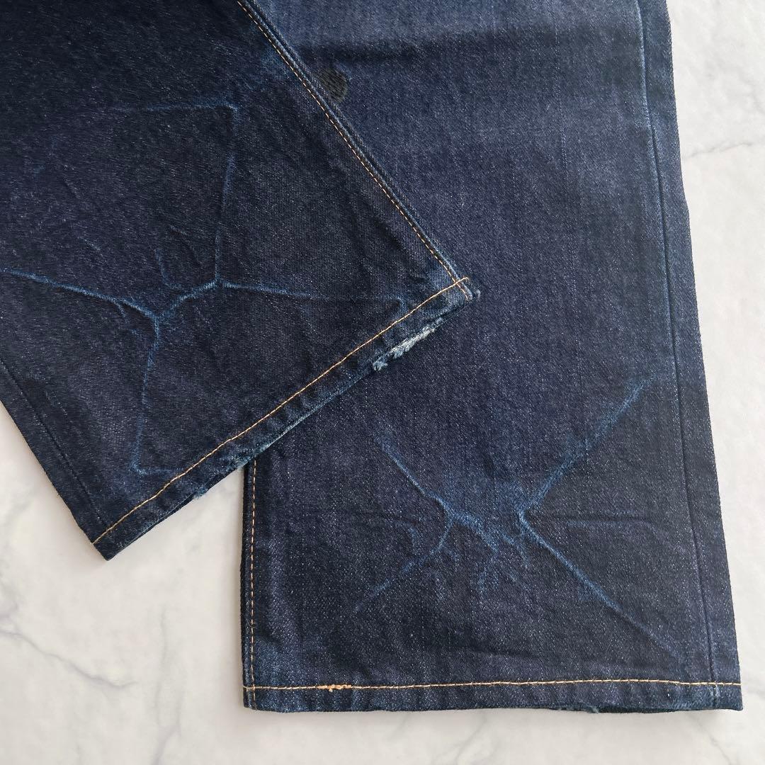 chimala × SHIPS デニムパンツ ダメージ加工 ドット刺繍 W26