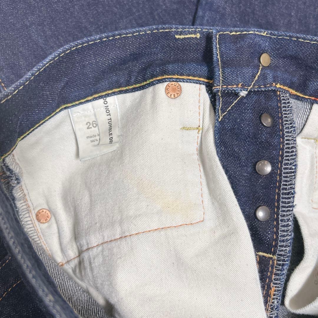 chimala × SHIPS デニムパンツ ダメージ加工 ドット刺繍 W26