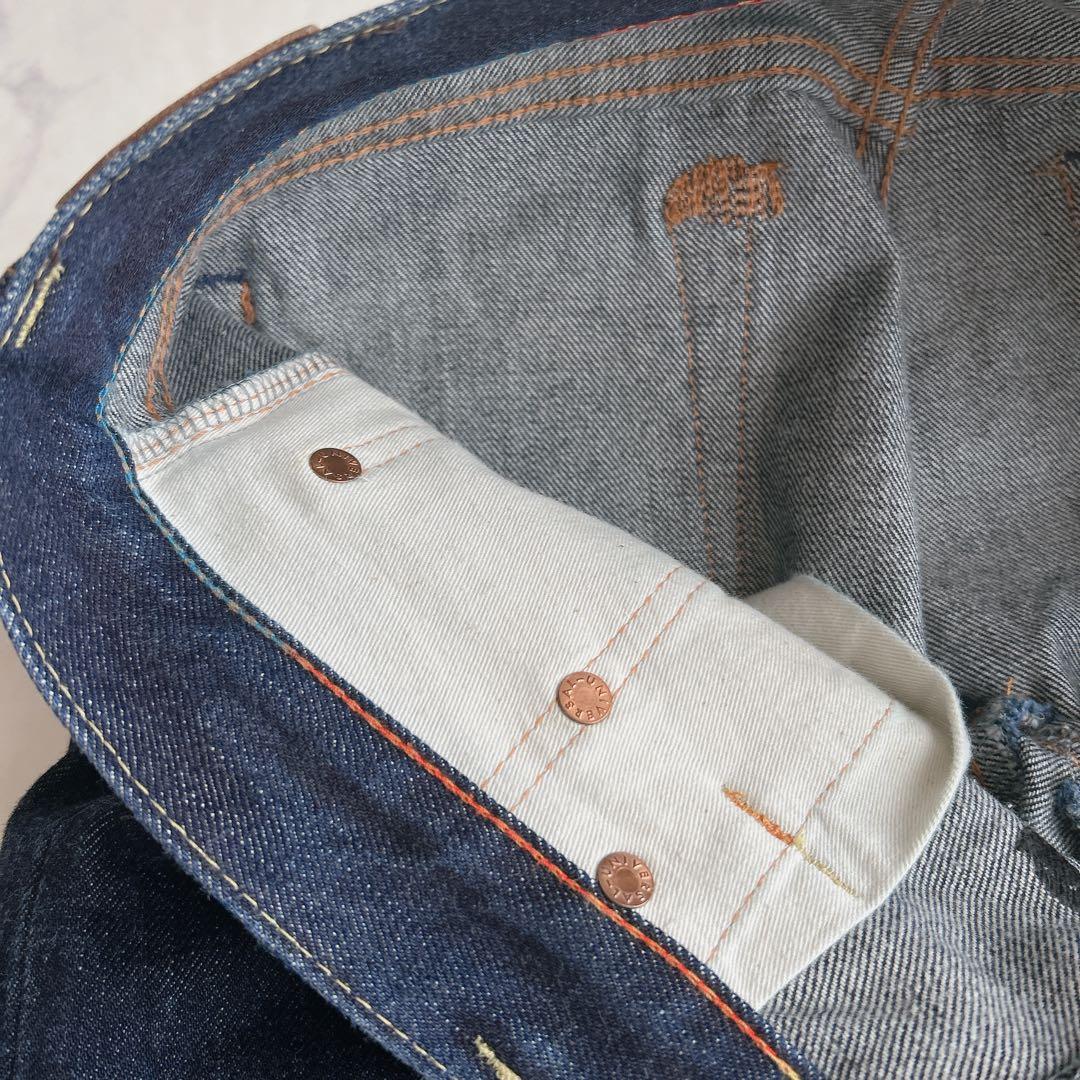 chimala × SHIPS デニムパンツ ダメージ加工 ドット刺繍 W26