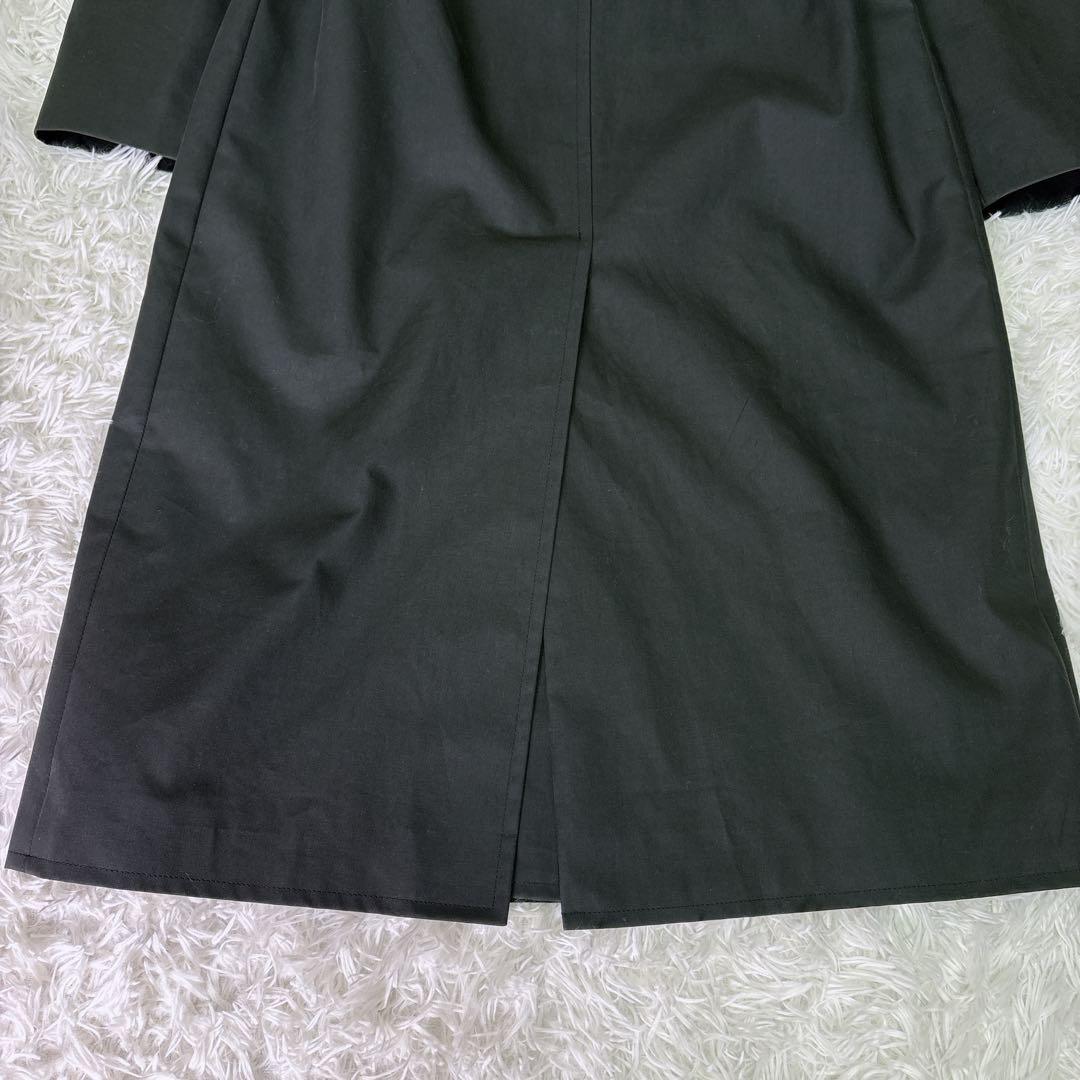 CELINE ロング　トレンチコート ユニセックス　ブラック　コットン　40