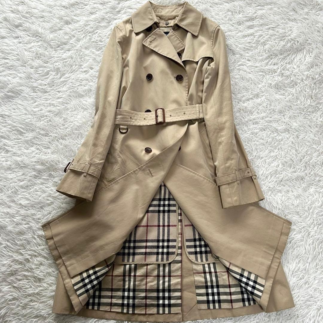 バーバリーロンドン　トレンチコート　ライナー付き　ロング丈　ベージュ　M相当