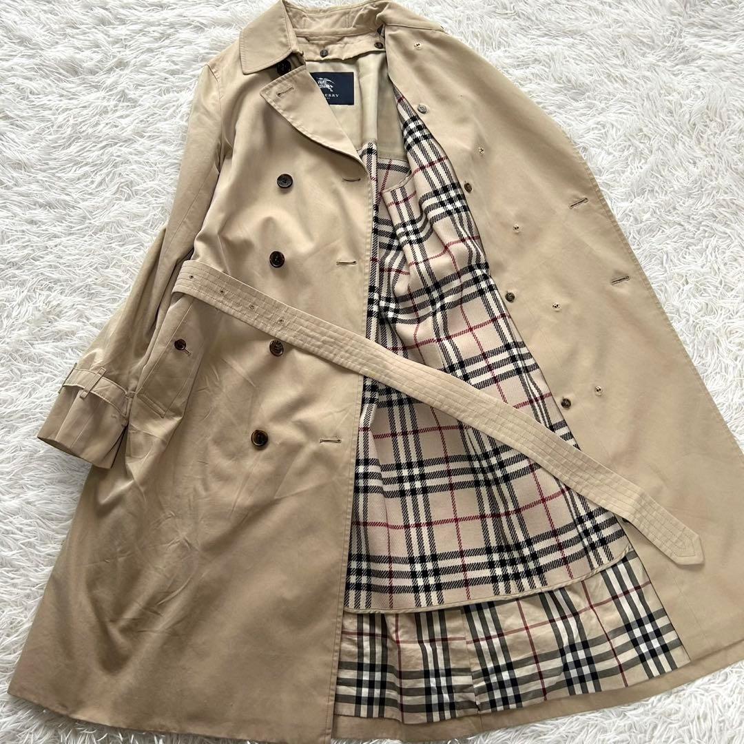 バーバリーロンドン　トレンチコート　ライナー付き　ロング丈　ベージュ　M相当