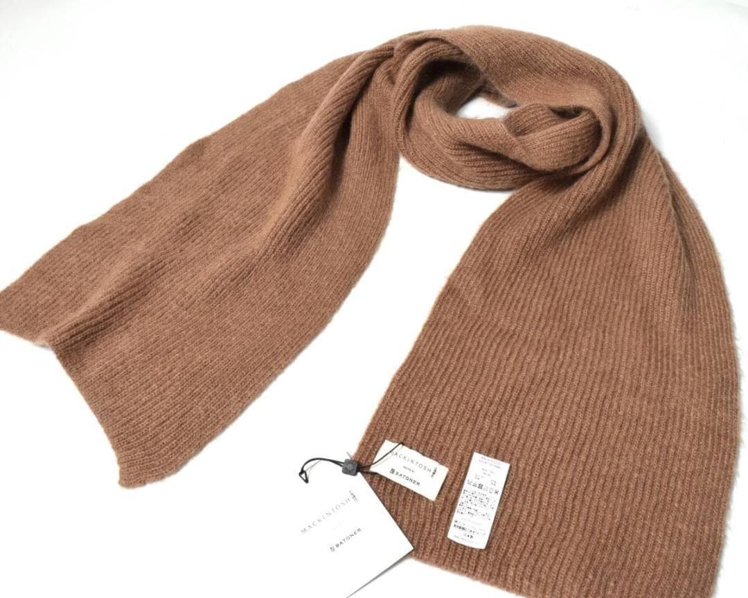 未使用 MACKINTOSH × BATONER モヘアニットマフラー ベージュ