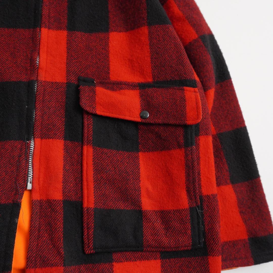 80s Woolrich USA製 バッファローチェック 中綿ウールジャケット