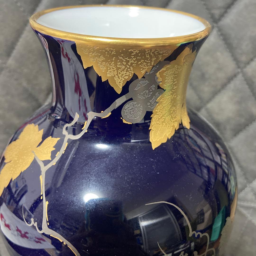 大倉陶園　金触　ブドウ　葡萄　花瓶