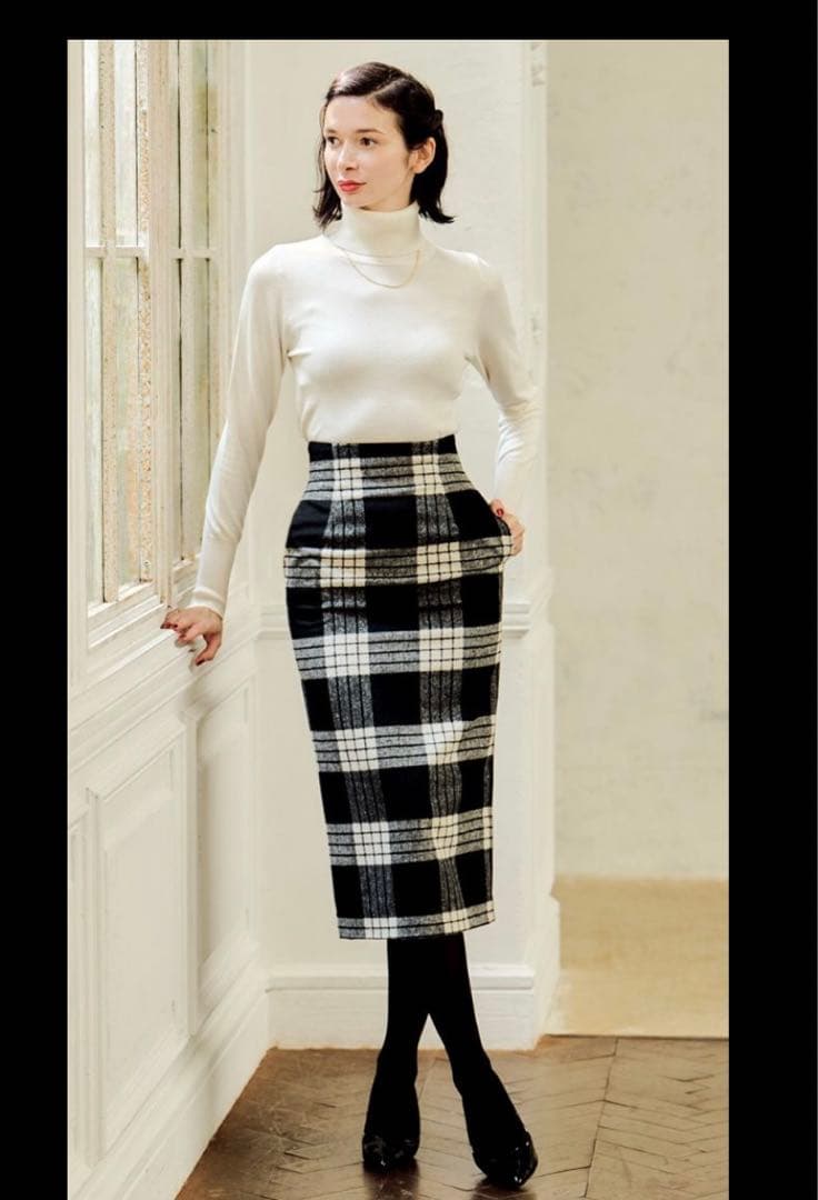 ☆最終値下げ☆ジェンヌ　クラシックチェック　ウール　スカート