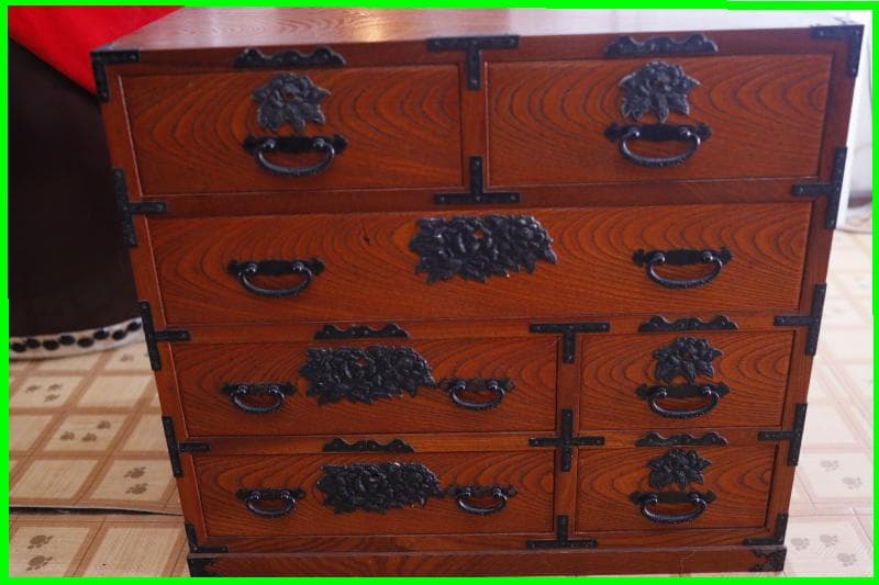 ◆民芸家具 けやき無垢 チェスト 引出収納　サイドボード ローチェスト幅57