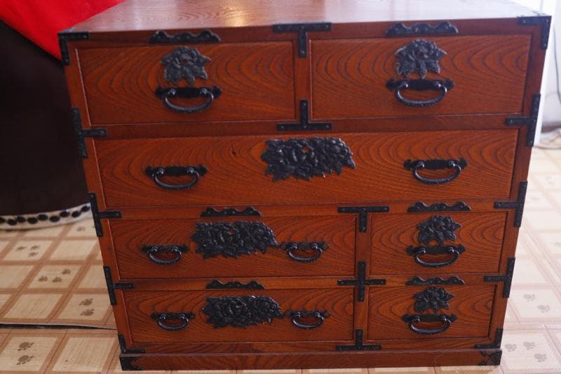 ◆民芸家具 けやき無垢 チェスト 引出収納　サイドボード ローチェスト幅57