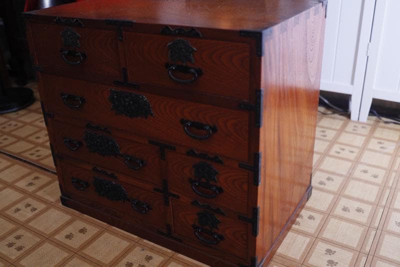 ◆民芸家具 けやき無垢 チェスト 引出収納　サイドボード ローチェスト幅57