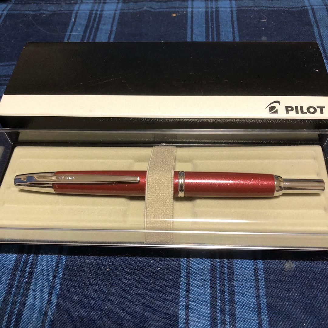 キャップレス万年筆デシモ　2009年限定　パールレッド　ラメ入り赤　極細字ＥＦ