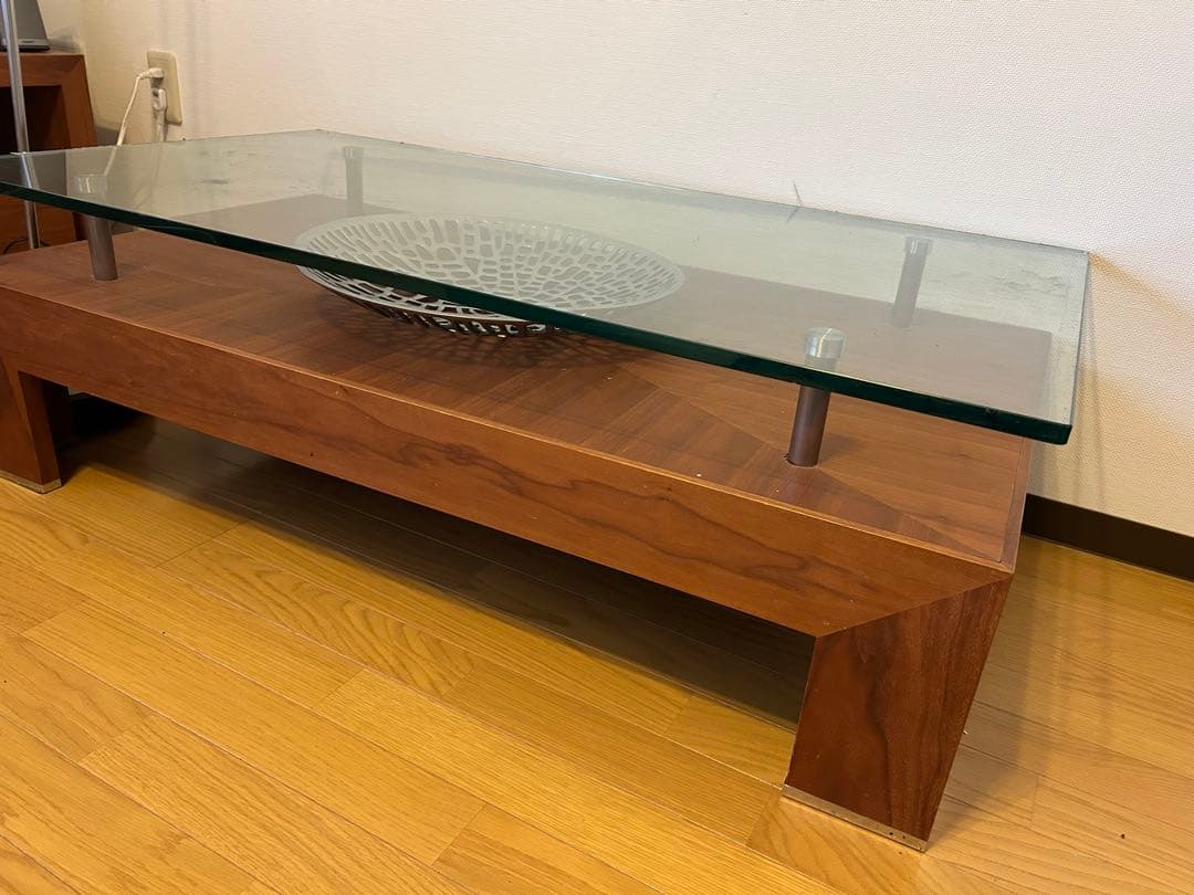 【美品】値引き交渉可　クラスティーナ　センターテーブル ガラス天板　ローテーブル